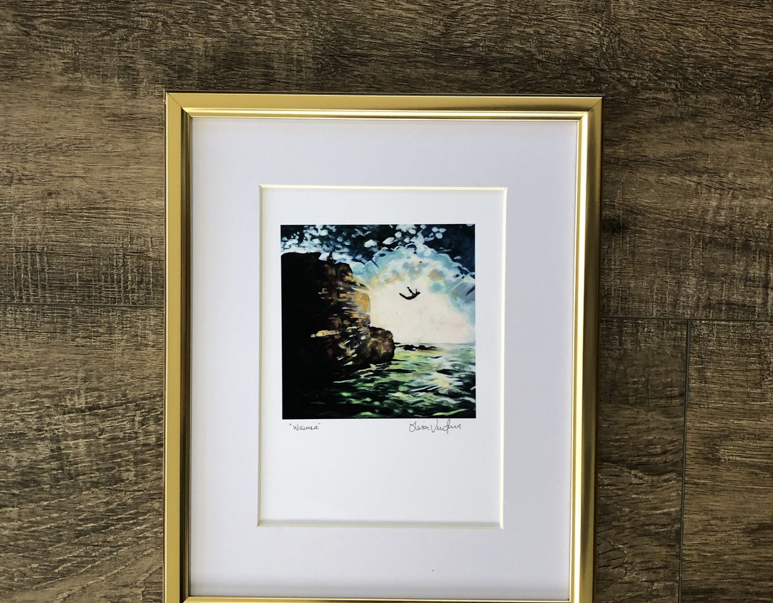 Waimea in gold frame